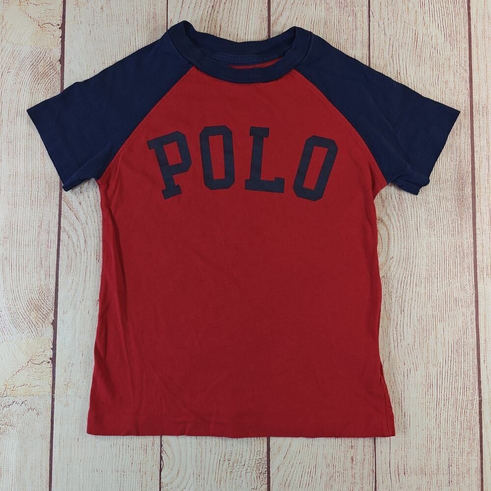 Polo Ralph Lauren Raglan short sleeve logo tee sz 4/4T